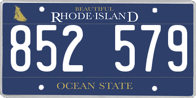 RI license plate 852579