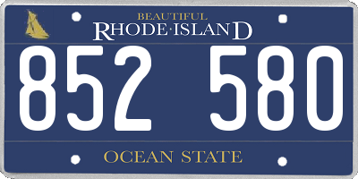 RI license plate 852580