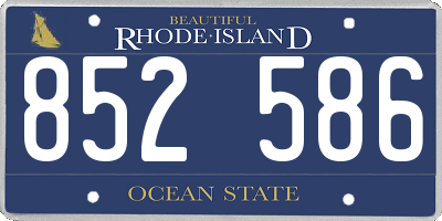 RI license plate 852586