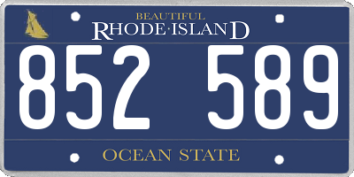 RI license plate 852589