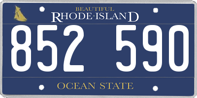 RI license plate 852590