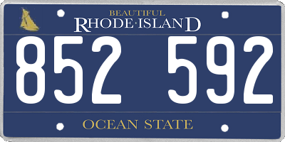 RI license plate 852592