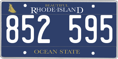 RI license plate 852595
