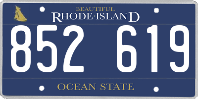 RI license plate 852619