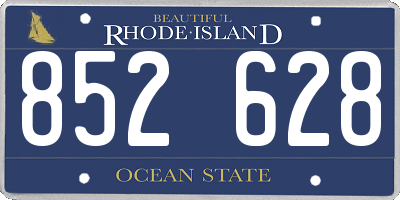 RI license plate 852628