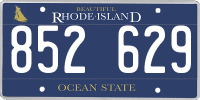 RI license plate 852629