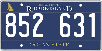 RI license plate 852631