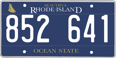 RI license plate 852641