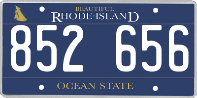 RI license plate 852656