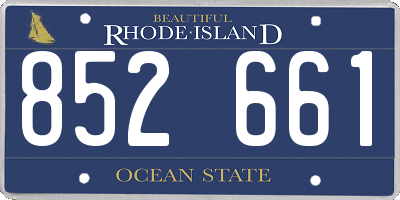 RI license plate 852661