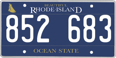 RI license plate 852683
