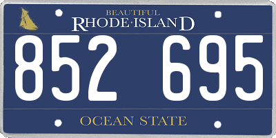 RI license plate 852695