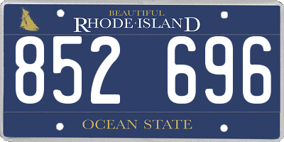 RI license plate 852696