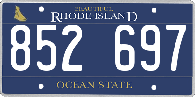 RI license plate 852697