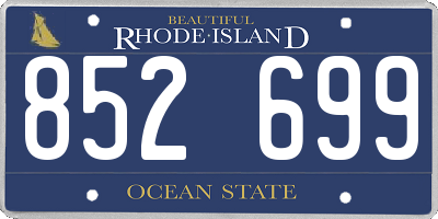 RI license plate 852699