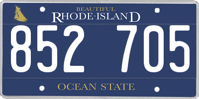 RI license plate 852705