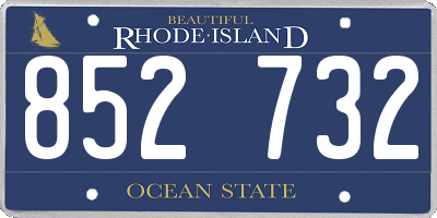 RI license plate 852732
