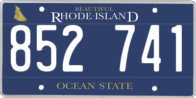 RI license plate 852741