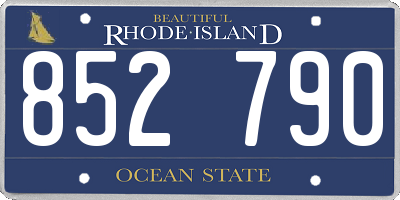 RI license plate 852790