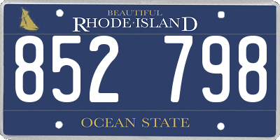 RI license plate 852798