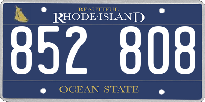 RI license plate 852808