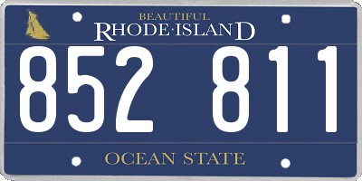 RI license plate 852811