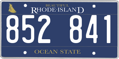 RI license plate 852841