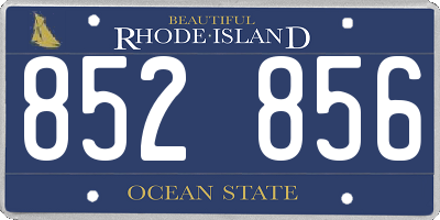 RI license plate 852856