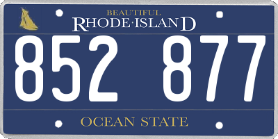 RI license plate 852877