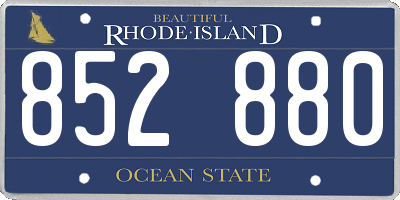 RI license plate 852880
