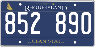 RI license plate 852890