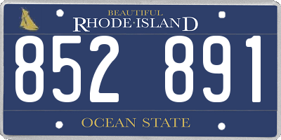 RI license plate 852891