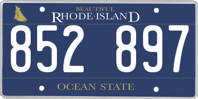 RI license plate 852897