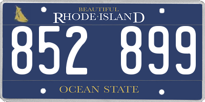 RI license plate 852899