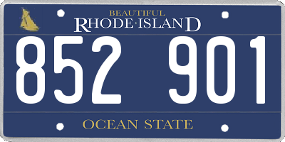 RI license plate 852901
