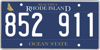 RI license plate 852911