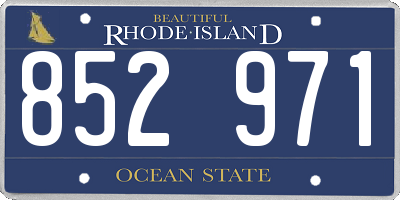 RI license plate 852971