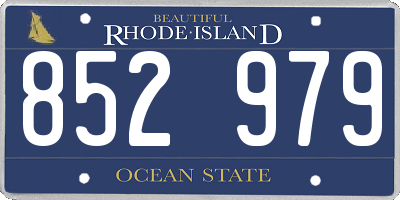 RI license plate 852979