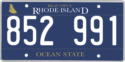 RI license plate 852991