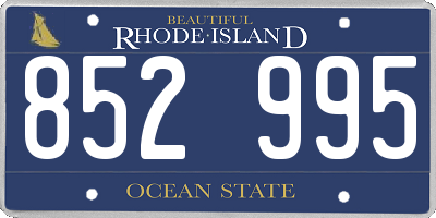 RI license plate 852995