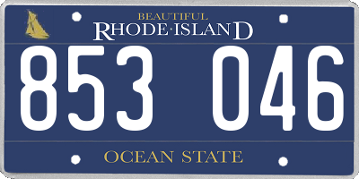RI license plate 853046