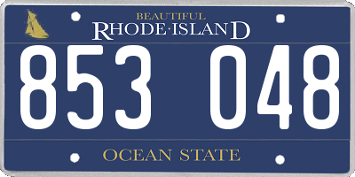 RI license plate 853048