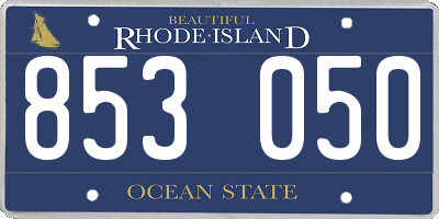 RI license plate 853050