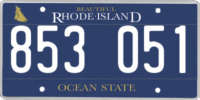 RI license plate 853051