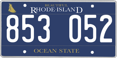 RI license plate 853052