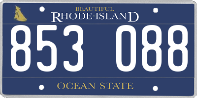 RI license plate 853088
