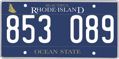 RI license plate 853089