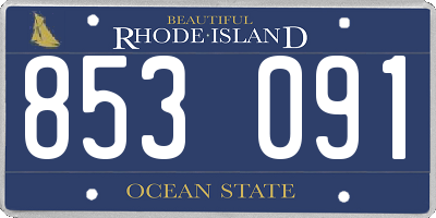 RI license plate 853091