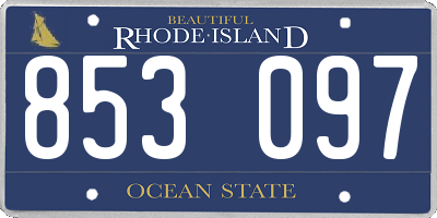 RI license plate 853097
