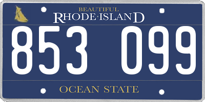 RI license plate 853099